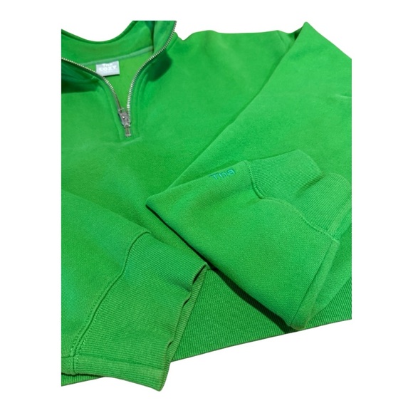 Aritzia Green Half-Zip Sweatshirt - Picture 2 of 5